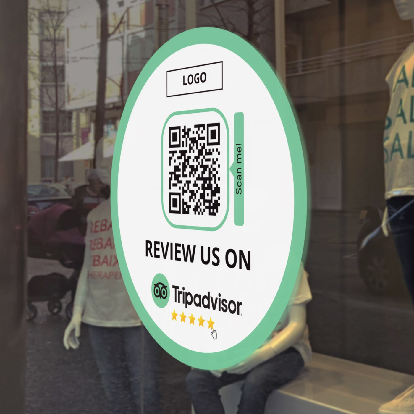 Buy TripAdvisor sticker with QR code - Round in India â Sticker Kada