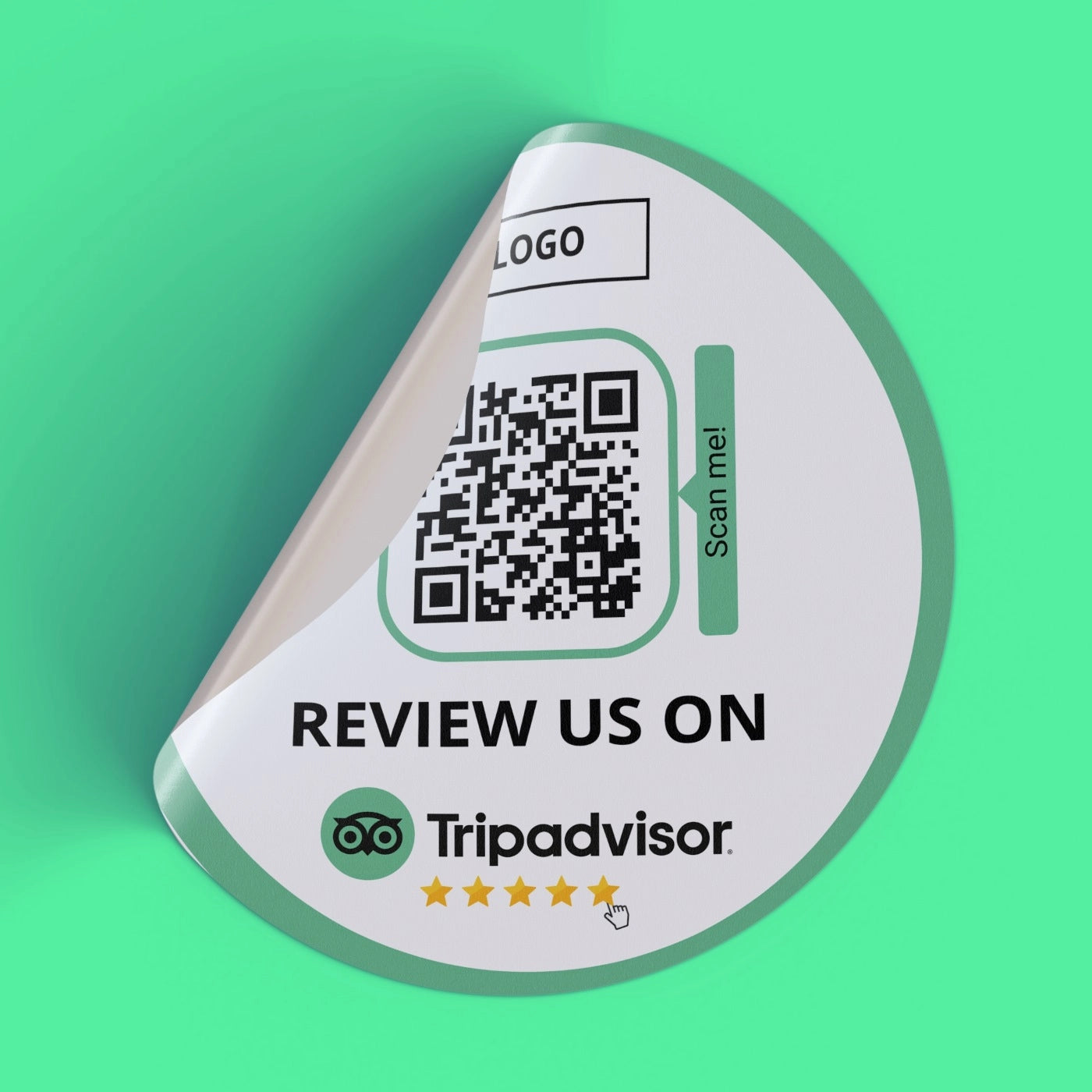 TripAdvisor sticker with QR code