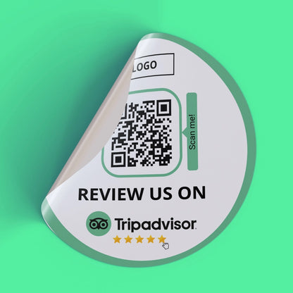 TripAdvisor sticker with QR code