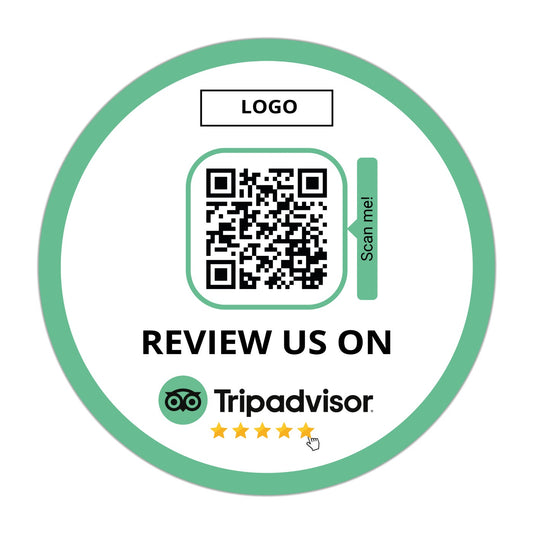TripAdvisor sticker with QR code - Round