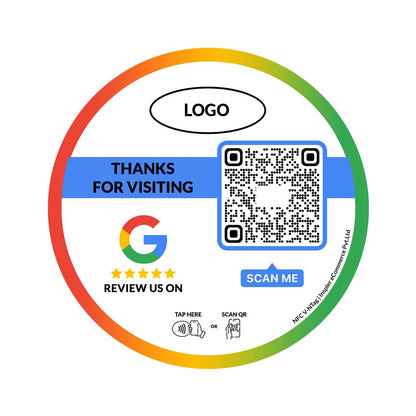 Buy NFC + QR Code Google Review Round Sticker in India