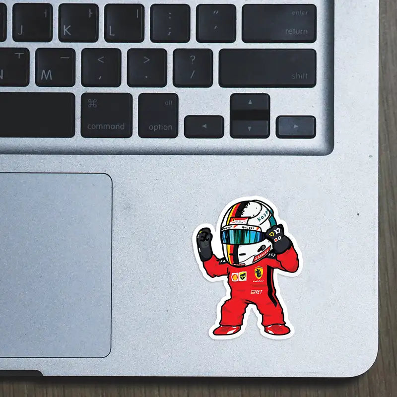 Buy Sebastian Vettel Chibi – Sticker in India