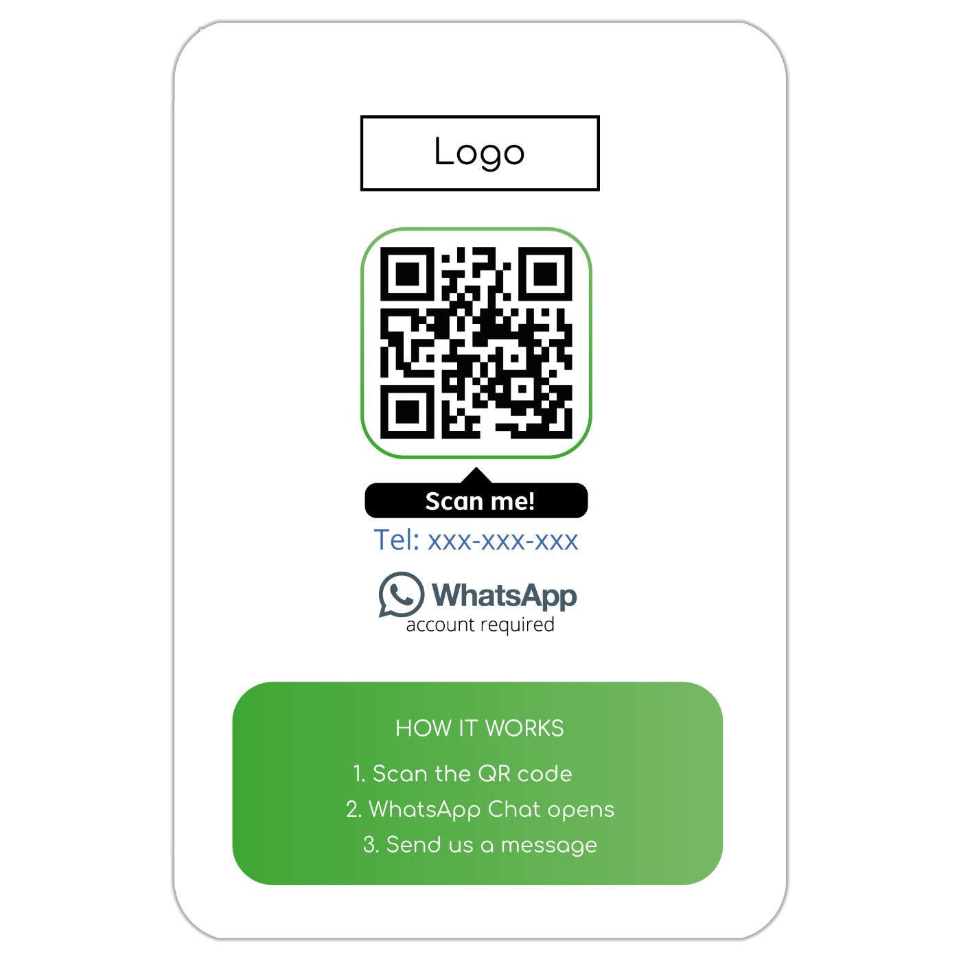WhatsApp QR business card